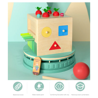 Pulling out Radish Spelling Word Toys Letter Recognition Early Educational Toys Wooden Enlightenment and Puzzle Toys for Baby