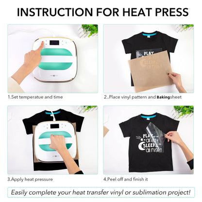 HTVRONT 10X10inch Square Heat Press Machine. DIY T-shirts, clothes, bags.