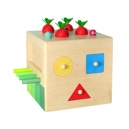 Pulling out Radish Spelling Word Toys Letter Recognition Early Educational Toys Wooden Enlightenment and Puzzle Toys for Baby