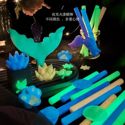 Luminous Big Seal Wax Sticks 5 Colors Glitter Sealing Wax Sticks Glow In The Dark