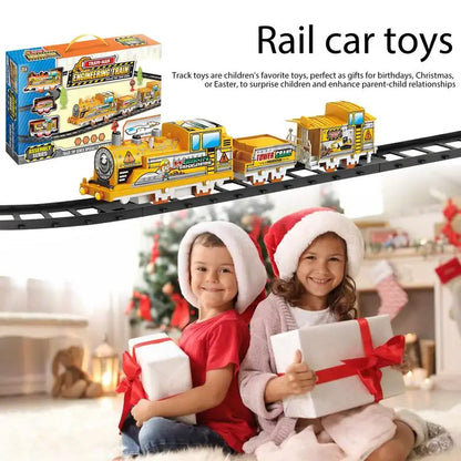 Childrens Electric Track Car Train Toy DIY Assemble Kids Puzzle set