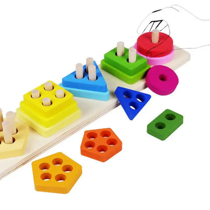 Stacking Toys, Shape Matching Toys, Color Recognition Sorter. For 4 5 6 year old kids.