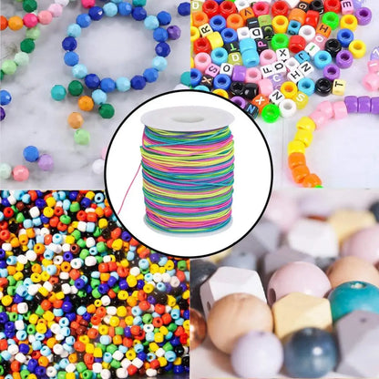 Elastic Rope for Jewelry Making Elastic Rope for Clay Bead Bracelets Colorful Elastic Cord for Diy Jewelry