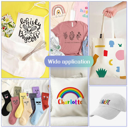 HTVRONT 8pcs 12inX3ft Multi-Color PVC Heat Transfer Vinyl Roll for Cricut T-shirt Printing