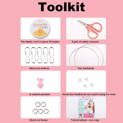 DIY Handmade Beaded Children's Toy Creative Loose Spacer Beads Crafts Making Bracelet Necklace Jewelry Kit Girl Toy