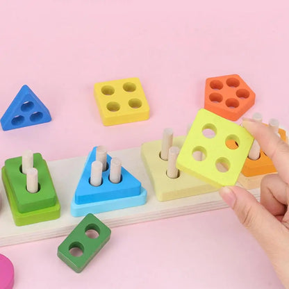 Stacking Toys, Shape Matching Toys, Color Recognition Sorter. For 4 5 6 year old kids.