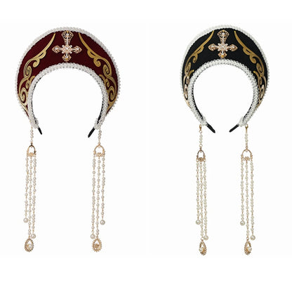 Renaissance Tudor Crown Headpiece Beads.