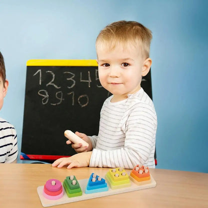 Stacking Toys, Shape Matching Toys, Color Recognition Sorter. For 4 5 6 year old kids.