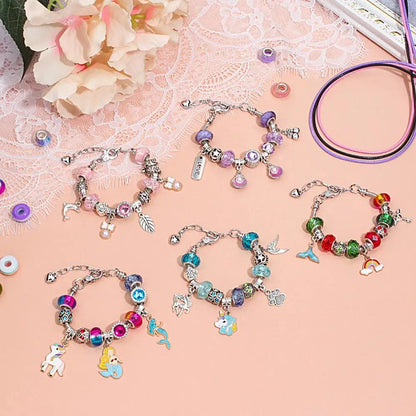 Bracelet Kit Bracelet Making Crystal Crackle Beads Bracelets Beads Kit With A Storage Box Jewelry Supplies Rich Styles For