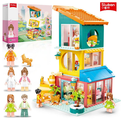571PCS Colorful Stacking House Kitchen Bedroom Living Room DIY Stacking Building Modular